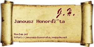 Janousz Honoráta névjegykártya